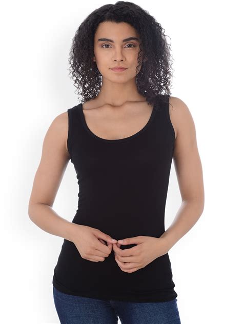 Buy Da Intimo Women Black Solid Camisole Di1041 Camisoles For Women 7715407 Myntra