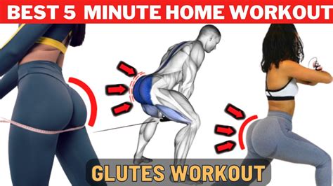 Grow Bigger Round Booty🍑 🔥 Easy 5 Minute Glutes 🍑🔥 Home Workout Glutes Workout Glutes Youtube