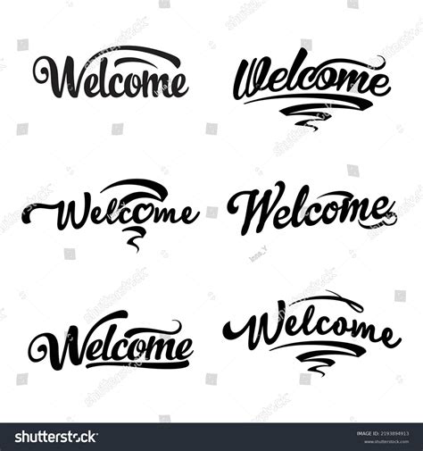 Welcome Lettering Welcome Sign Vector Stock Vector (Royalty Free) 2193894913 | Shutterstock