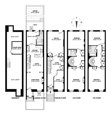 New York City Brownstone Floor Plans