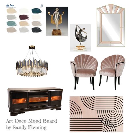 Art Deco Mood Board Assignment Interior Design Mood Board By