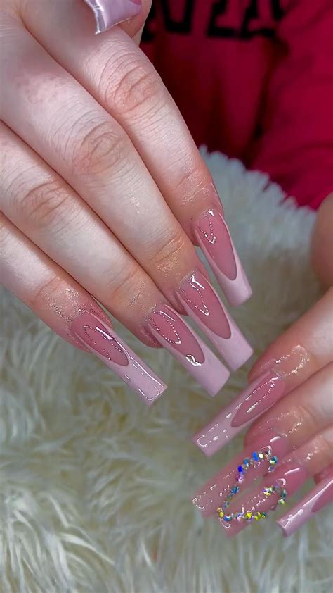 Pin By Theepind♡ll On Girly Pink Acrylic Nails Long Acrylic Nails