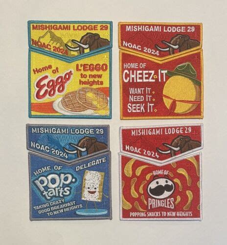 Oa Bsa Patches Noac 2024 Mishigami Lodge 8 Piece Kelloggs Set Rare Ebay