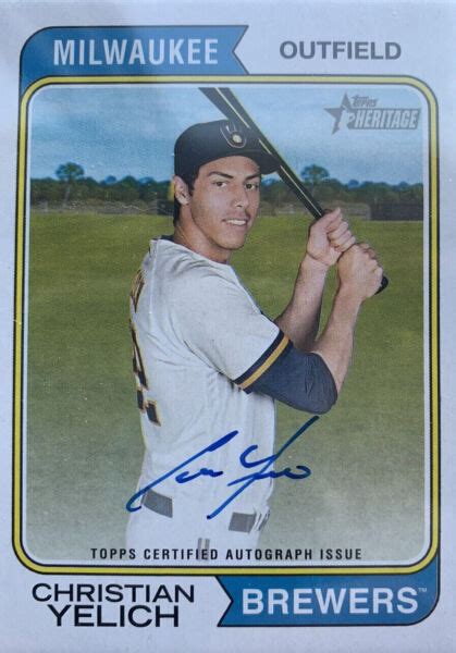 2023 Topps Heritage Real One Autographs ROA CY Christian Yelich AU