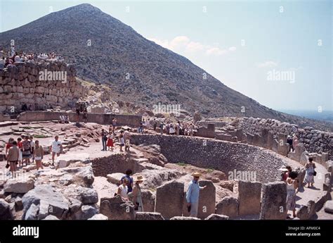 The Grave Circle At Mycenae In Greece Stock Photo Alamy