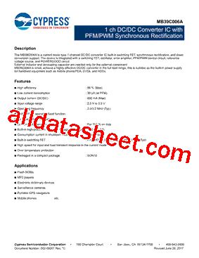 Mb C Apn Datasheet Pdf Cypress Semiconductor