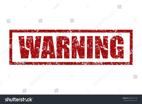 Rubber Stamps Word Warning Inside Vector Vector De Stock Libre De