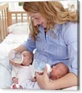 Mother Feeding Two Week Old Twins Photograph By Ruth Jenkinson Science