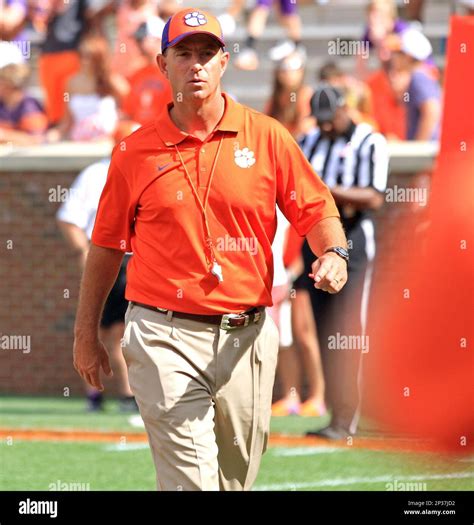 Head Coach Dabo Swinney Walks The Field During Clemsons Ncaa College