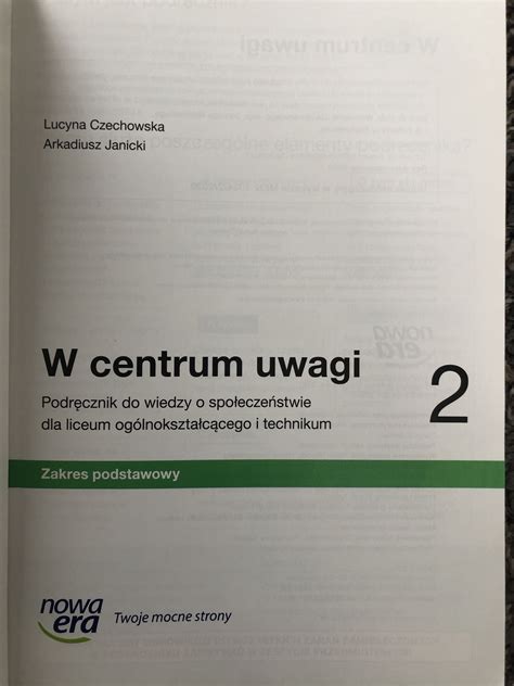 W Centrum Uwagi Zakres Podstawowy Nowa Era Pozna Kup Teraz Na