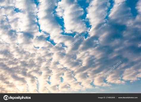 Light Cirrocumulus Clouds Sunset — Stock Photo © GranevSergey #274862608