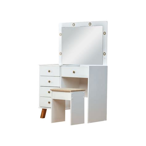 Tocador Camarim Blanco Incluye Banqueta Muebles El Bosque