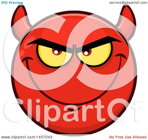 Cartoon Devil Face Smiling Demon Emoji Royalty Free Vector Nbkomputer