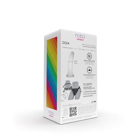 Nobü Rainbow DG14 8 Dildo with Suction Cup Strap On Harness Emerald Nobü