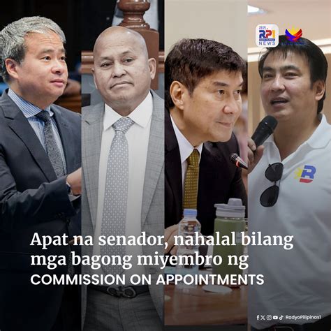 Apat Na Senador Nahalal Bilang Mga Bagong Miyembro Ng Commission On