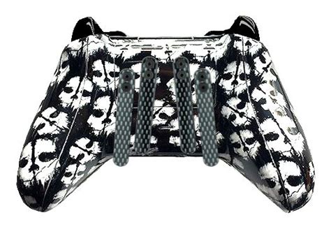 Cod Ghost White Hydro Dipped Xbox One Quad Paddle Wireless Controller