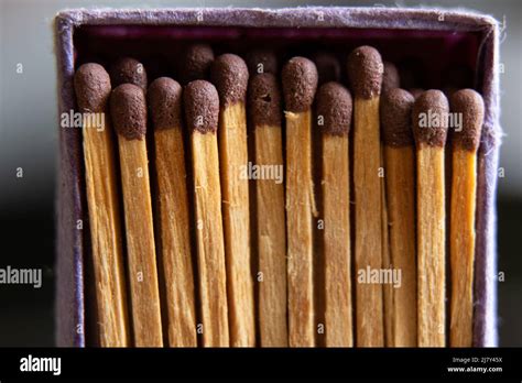 Old Matches In A Box Close Up Match Stock Photo Alamy