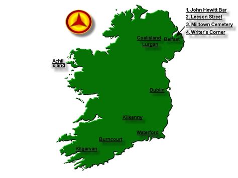 Map Of Ireland Spanish Civil War Memorial Sites