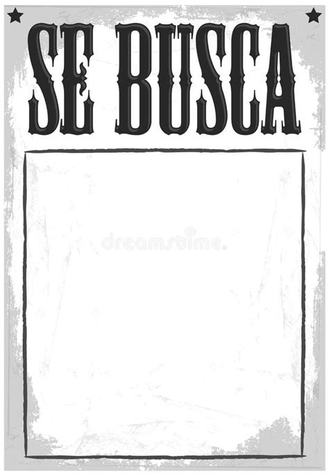 Se Busca O Modelo De Texto De Espanhol De Poster Desejado. Ilustração do Vetor - Ilustração de ...