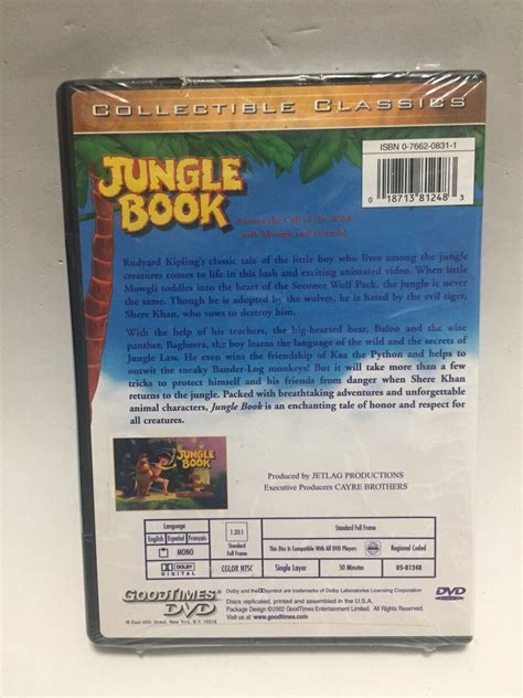 Collectible Classics Jungle Book Animated Dvd From Goodtimes