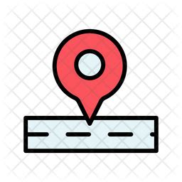 Location Mark Icon - Download in Colored Outline Style