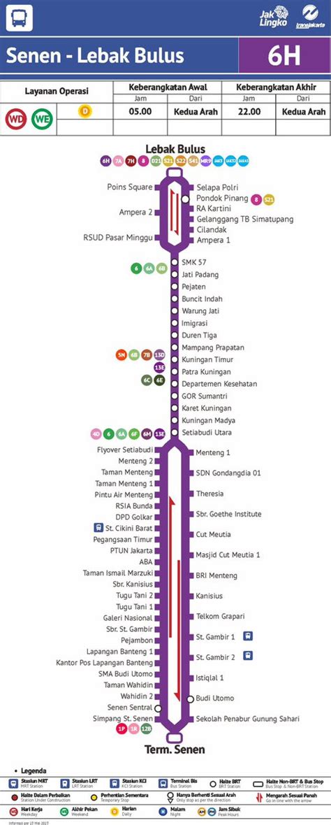 Transportasi Jakarta On Twitter Lihat Peta Rute Koridor D Dan H