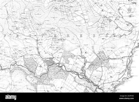 Map of Kincardineshire Sheet 012, Ordnance Survey, 1868 Stock Photo - Alamy