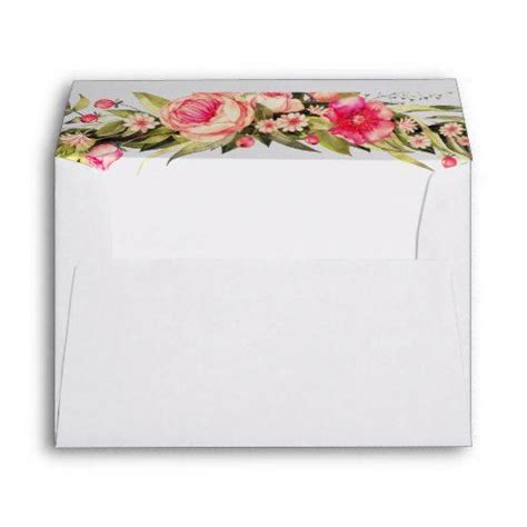 Elegant Floral Wedding Matching Envelopes Floral Wedding Envelopes