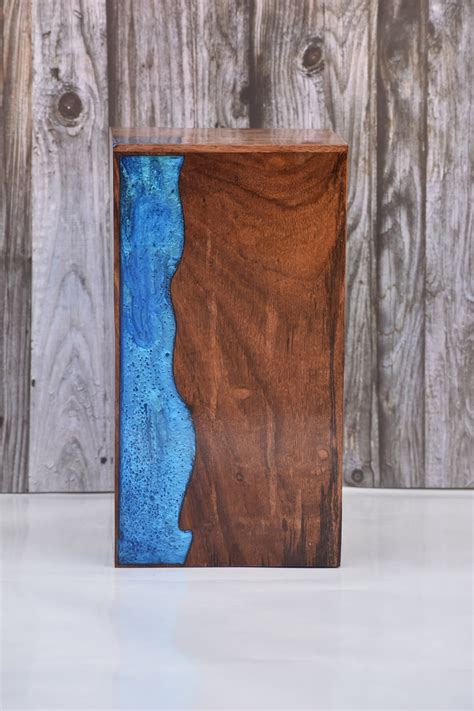 Epoxy Resin And Rosewood Mix Urn Box For Ashes Adult Large Urn For