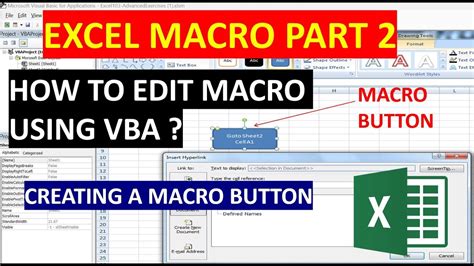 Excel Vba Macro How To Edit Macro In Excel Using Vba Create Macro Button Part 2