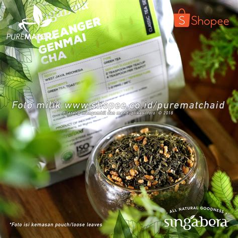 Jual Singabera Tea Preanger Genmaicha 10gr SAMPLE Teh Cafe Sushi