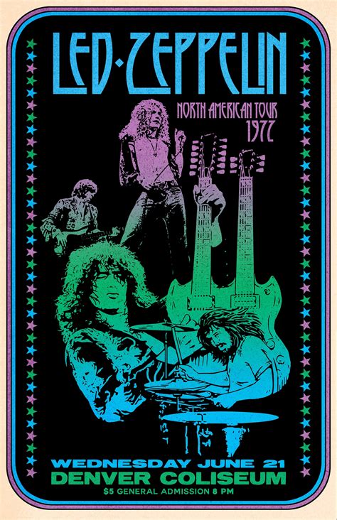 Led Zeppelin 1972 Tour Poster | Etsy