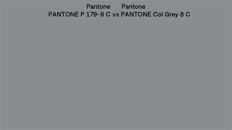 Pantone P 179 8 C Vs Pantone Col Grey 8 C Side By Side Comparison