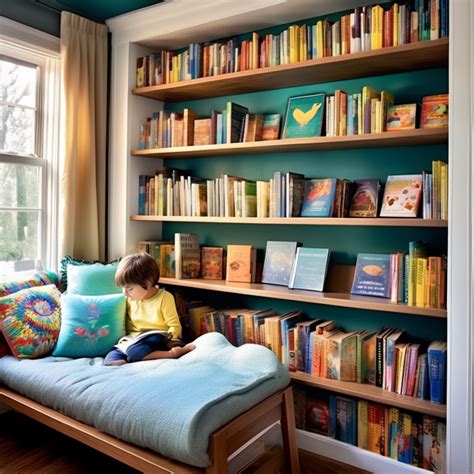 Literacy and Reading: A cozy reading nook with shelves of bo... by ...