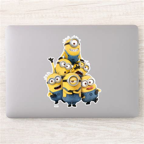 Despicable Me Pyramid Of Minions Sticker Zazzle Minion Stickers