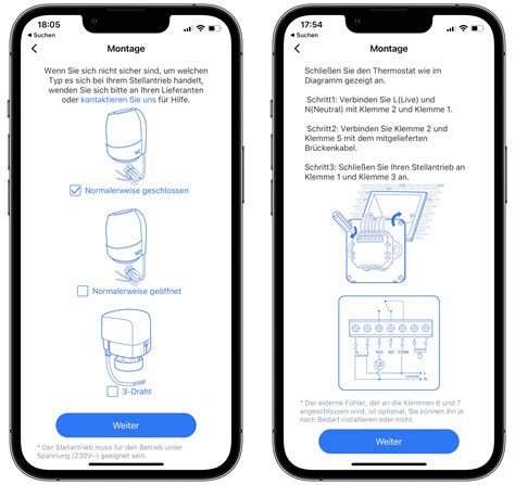 Im Einsatz Meross HomeKit Thermostat für wassergeführte