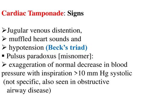 Cardiac Tamponade Symptoms