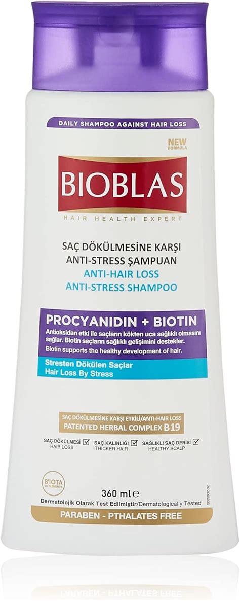 Bioblas Anti Hair Loss Anti Stress Procyanidin Biotin Shampoo 360ml