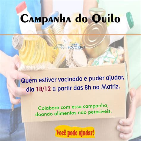 Campanha do Quilo Edição Especial 2021 Paróquia N Sra do