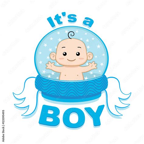 It's a Boy, New baby boy announcement Stock Vector | Adobe Stock