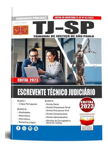 Apostila Escrevente T Cnico Judici Rio Concurso Tj Sp