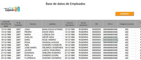 Plantilla excel base de datos empleados – Artofit