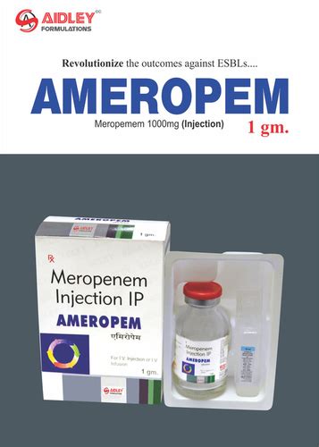 Injection Meropenem 1gm At 2250 00 INR In Mohali Punjab Aidley