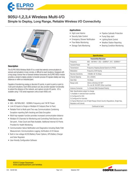 U Wireless Multi I O Applications