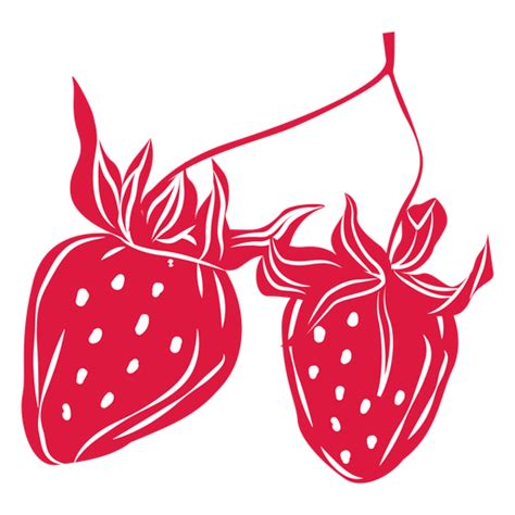 Two Strawberries Cut Out Png And Svg Design For T Shirts