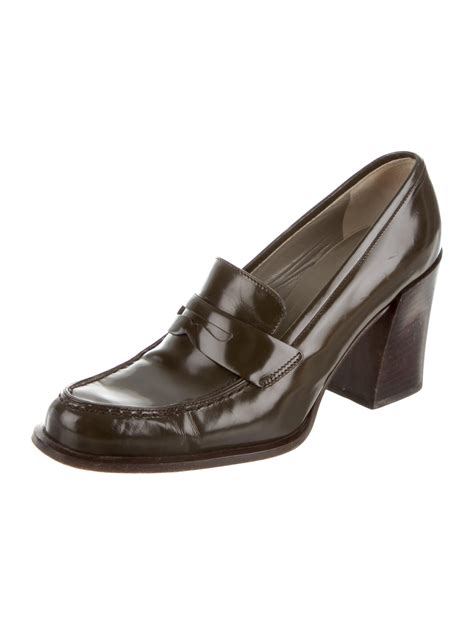 Prada Leather Loafer Pumps Shoes Pra79862 The Realreal