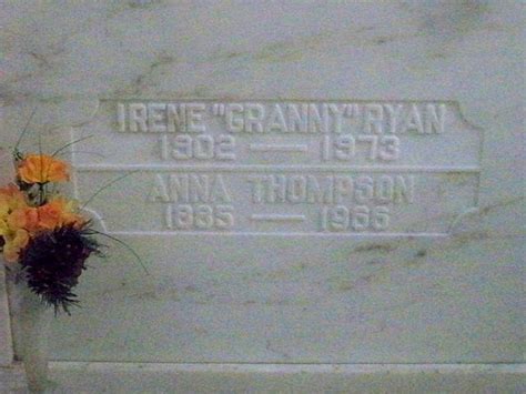 Grave Marker Irene Ryan Actress Granny Beverly Hillbillies On