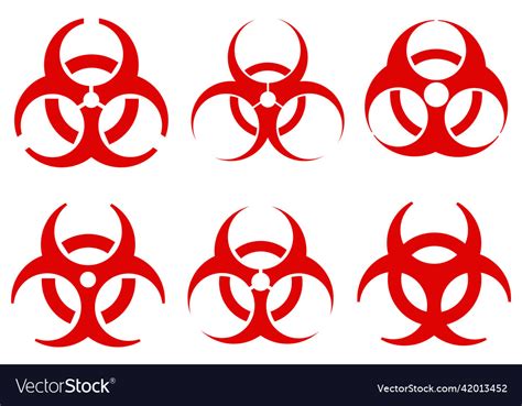 Set of biohazard signs Royalty Free Vector Image