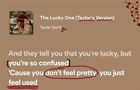 The Lucky One (taylor's version) 💕 | Taylor songs, Taylor swift, The ...