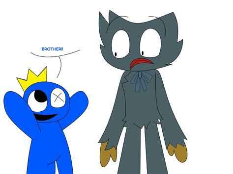 Brothers Blue Meets Huggy Wuggy By Lamprini1234 On Deviantart